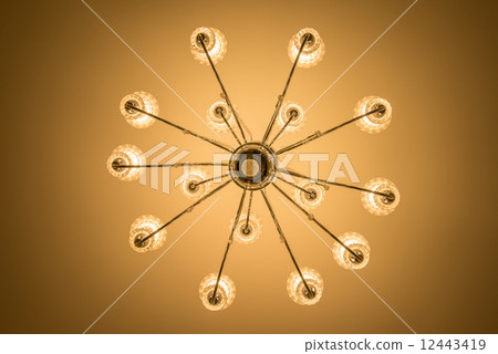beautiful crystal chandelier in a room 12443419