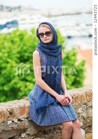 Elegant French woman in Cannes 12443725