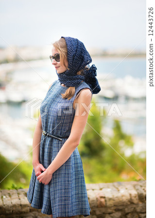 Elegant French woman in Cannes Elegant French woman in Cannes 12443726