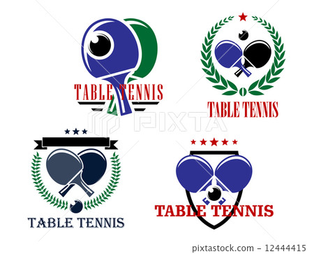 Table Tennis emblems or badges 12444415