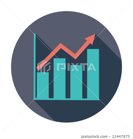 Graph flat single icon. Graph flat single icon. 12447875