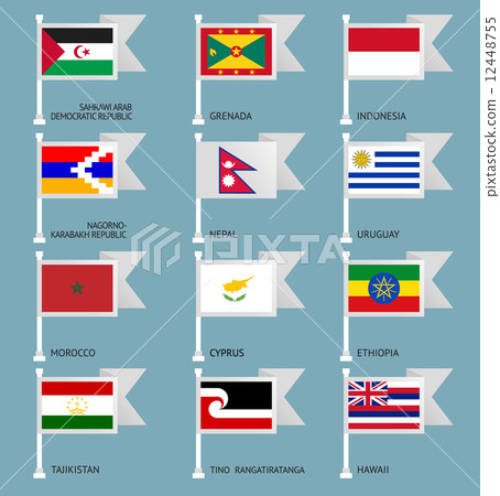 Flags set four-15 Flags set four-15 12448755