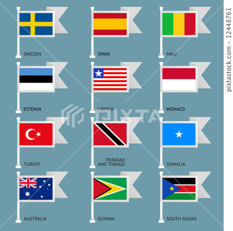 Flags set four-09 Flags set four-09 12448761