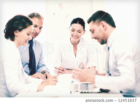 business team having meeting in office 12451637