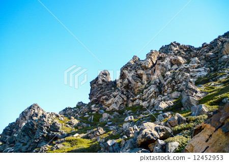 stock photo: bare rock, rock face, rock surface