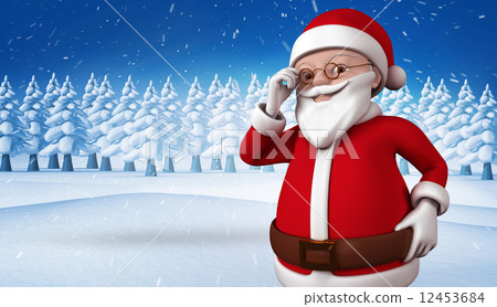 Composite image of cute cartoon santa claus 12453684