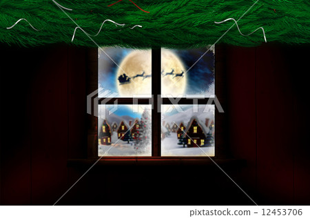 Composite image of fir branch christmas decoration garland 12453706