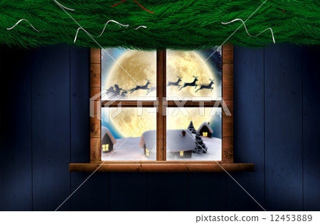 Composite image of fir branch christmas decoration garland 12453889