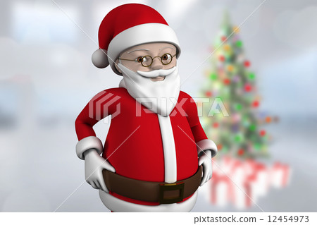 Composite image of cute cartoon santa claus Composite image of cute cartoon santa claus 12454973