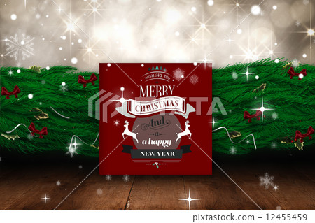 Composite image of cute cartoon santa claus 12455459