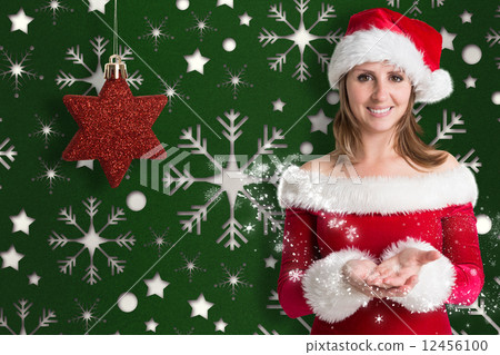 Pretty girl in santa outfit 12456100