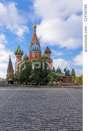St.Basils Cathedral on the Red Square in Moscow 12456566