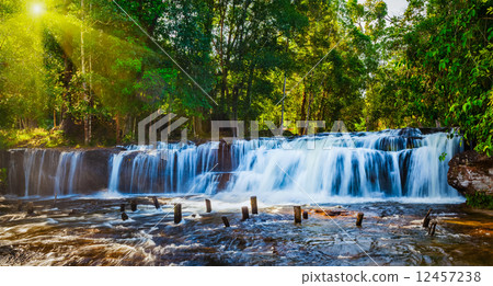 Tropical waterfall Tropical waterfall 12457238