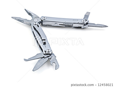 Metal multitool isolated on white Metal multitool isolated on white 12458021