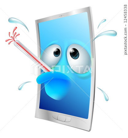 Broken phone cartoon 12458338