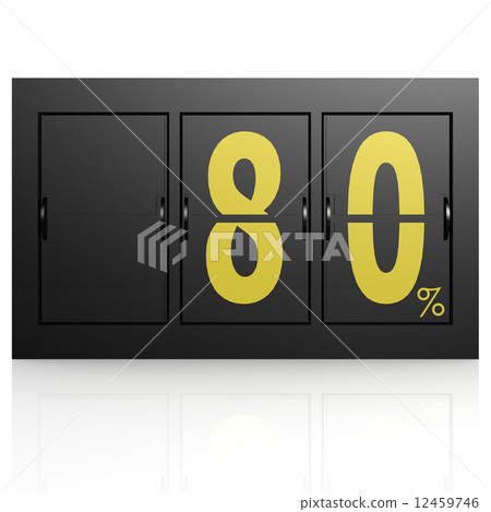 Airport display board 80 percent 12459746