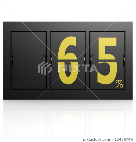 Airport display board 65 percent 12459749