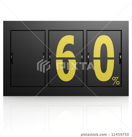 Airport display board 60 percent 12459750