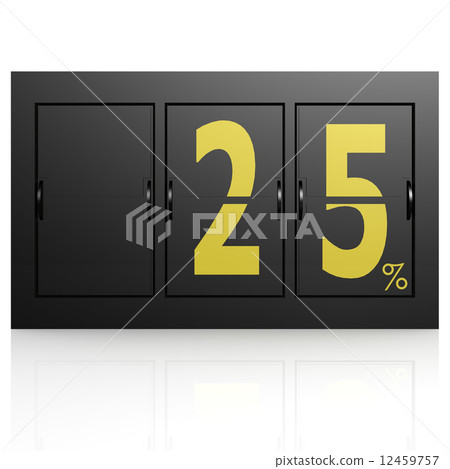 Airport display board 25 percent 12459757