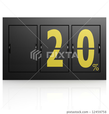 Airport display board 20 percent 12459758