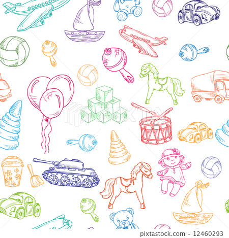 Toys seamless pattern 12460293