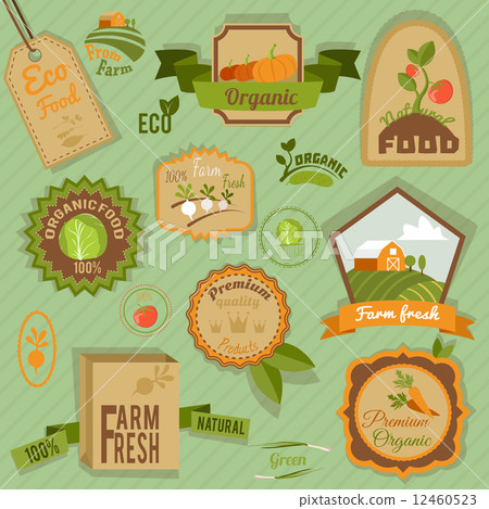 Eco labels vegetables 12460523