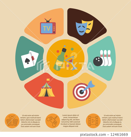 Entertainments infographics set 12461669