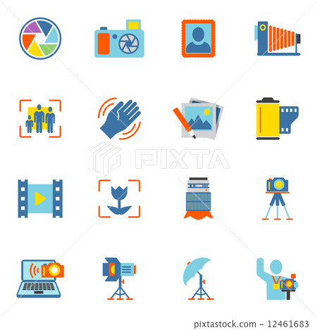 Photography Icons Flat 12461683