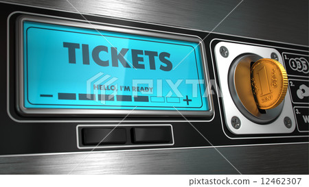 Tickets on Display of Vending Machine. Tickets on Display of Vending Machine. 12462307