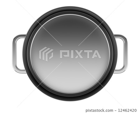 top view of cooking pan isolated on white background top view of cooking pan isolated on white background 12462420
