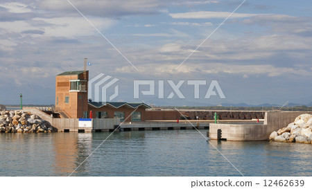 Marina di Pisa sunset view of the port 12462639