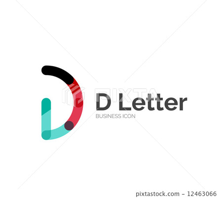 D letter logo, minimal line design D letter logo, minimal line design 12463066