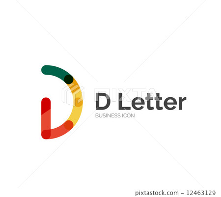 D letter logo, minimal line design D letter logo, minimal line design 12463129