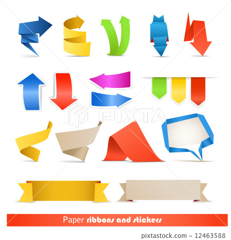 Paper ribbons and arrows collection 12463588