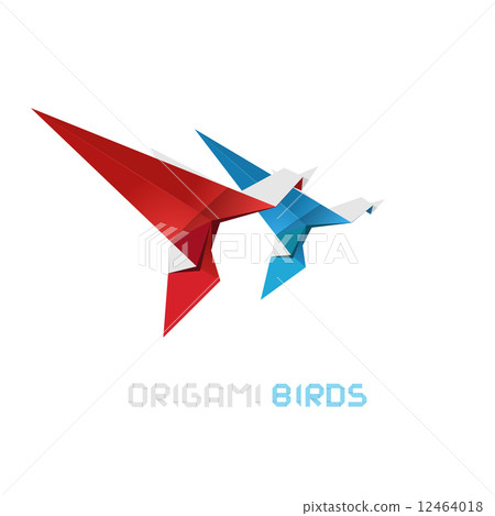 Origami birds vector illustration. 12464018