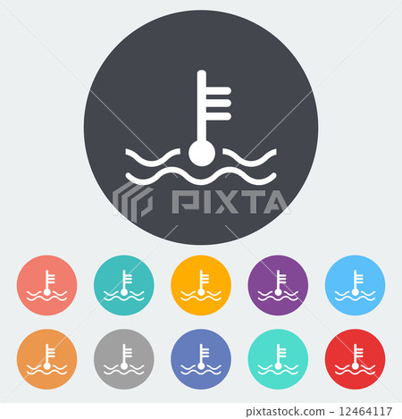 Icon of motor temperature. Icon of motor temperature. 12464117