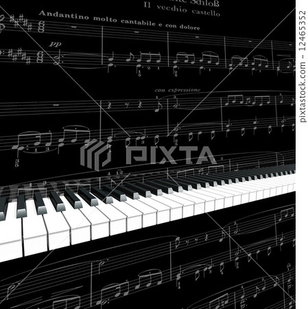 The piano keyboard is playing 12465352