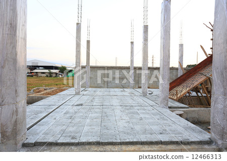 concrete floor slab panel in building construction site concrete floor slab panel in building construction site 12466313