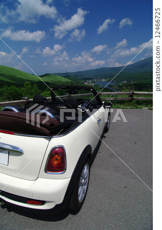 Blue sky and open car 12466725