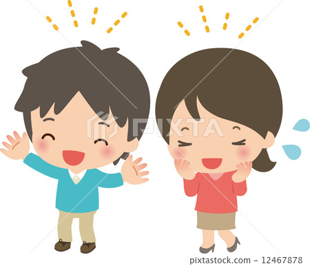 A gentle smiling man and woman 12467878