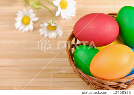 Easter eggs in basket 12468526