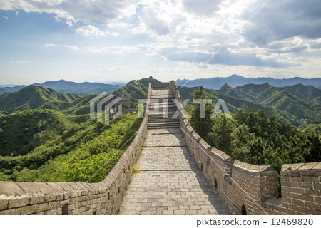In Beijing, China, the majestic Great Wall. In Beijing, China, the majestic Great Wall. 12469820