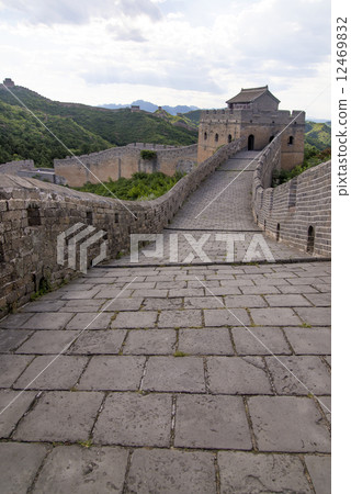 In Beijing, China, the majestic Great Wall. . In Beijing, China, the majestic Great Wall. . 12469832