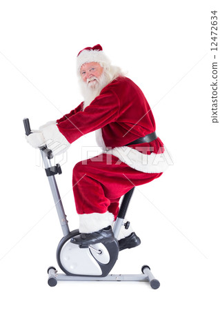 Santa uses a home trainer Santa uses a home trainer 12472634