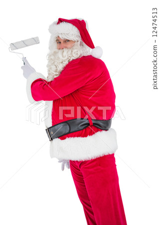 Happy santa claus painting Happy santa claus painting 12474513