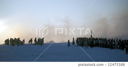 Warriors preparing for the fight, Austerlitz, Czech Republic Warriors preparing for the fight, Austerlitz, Czech Republic 12475386