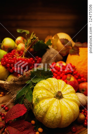 Thanksgiving day autumnal still life Thanksgiving day autumnal still life 12475506