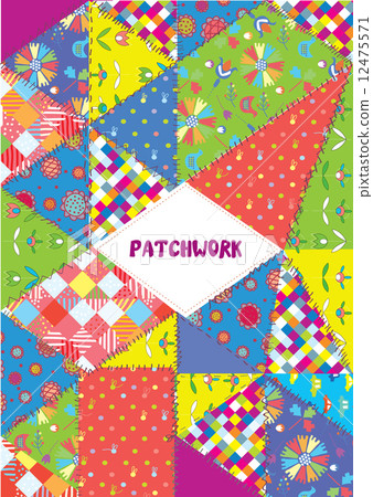 Patchwork cover or placard - funny design 12475571