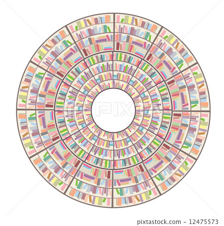 Library concept - symbol of many books 12475573