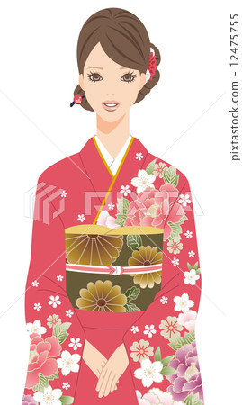 A woman in kimono shape 12475755